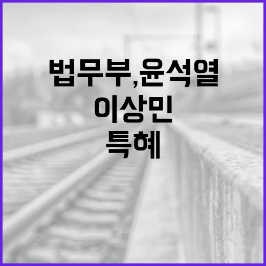 법무부, 윤석열·이상민 특혜 의혹 전면 부인