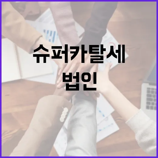 법인 슈퍼카 탈세 19개사 전격 세무조사