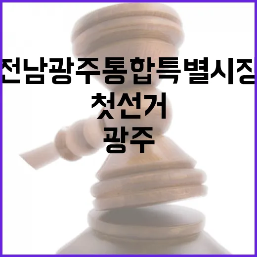 전남광주통합특별시장 첫 선거, 투표 준비 완벽 가이드