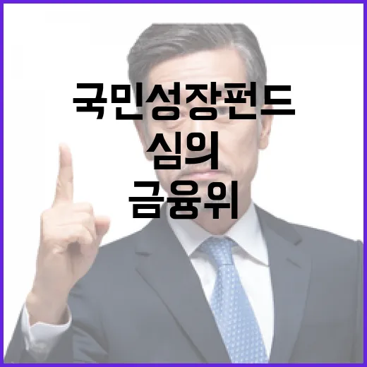 금융위 국민성장펀드 심의 절차 명확히 밝혔다