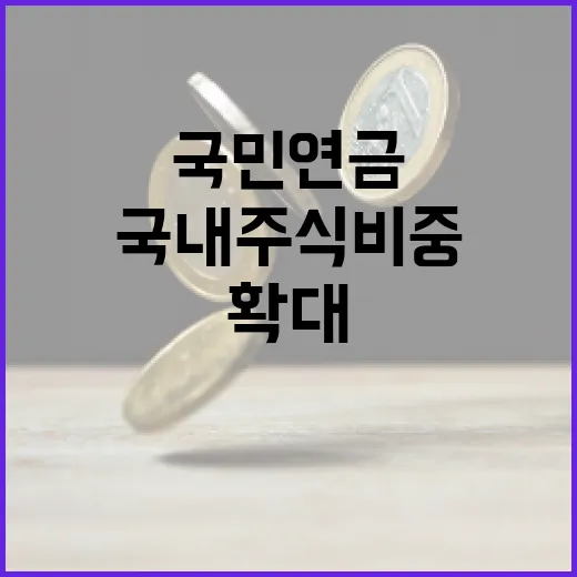 국민연금, 국내주식 비중 대폭 확대 결정