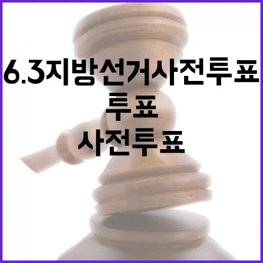 6.3 지방선거 사전투표 현장 점검 강화