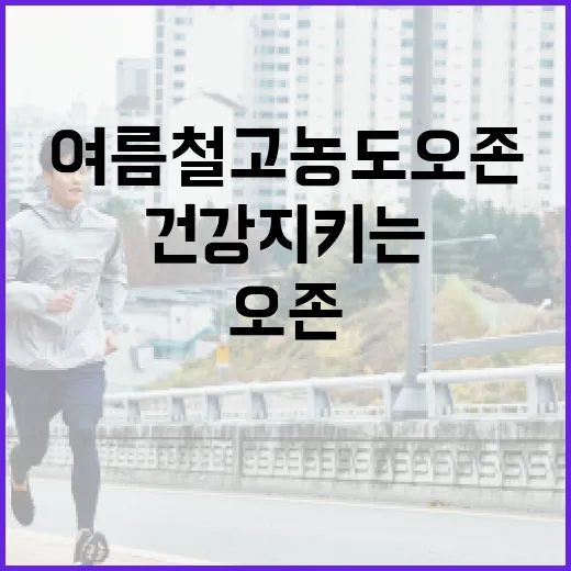 여름철 고농도 오존, 건강 지키는 필수 수칙