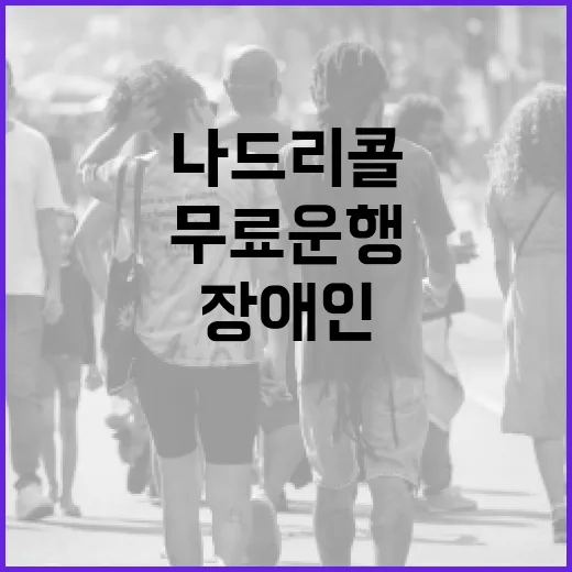 나드리콜 무료 운행으로 장애인 투표권 보장