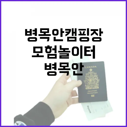 12m 높이 모험 놀이터 품은 병목안캠핑장