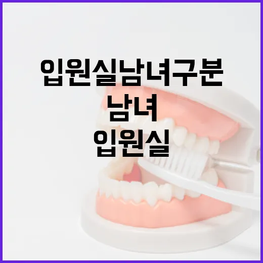 입원실 남녀 구분 유지 결정
