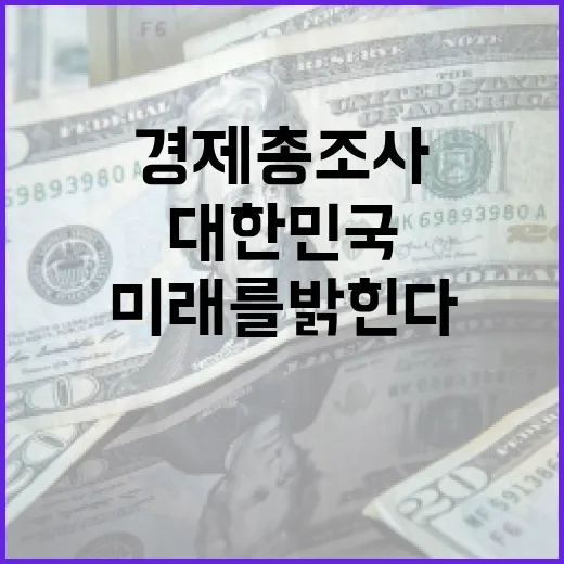 2026년 경제총조사, 대한민국 경제의 미래를 밝힌다
