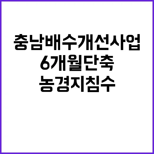 충남 배수 개선 사…