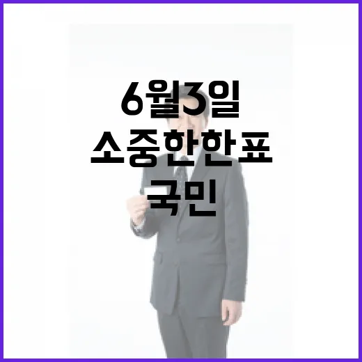 6월 3일, 국민의 소중한 한 표