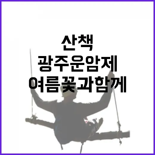 광주 운암제, 여름꽃과 함께하는 힐링 산책