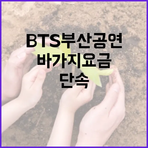 BTS 부산 공연 바가지요금 집중 단속