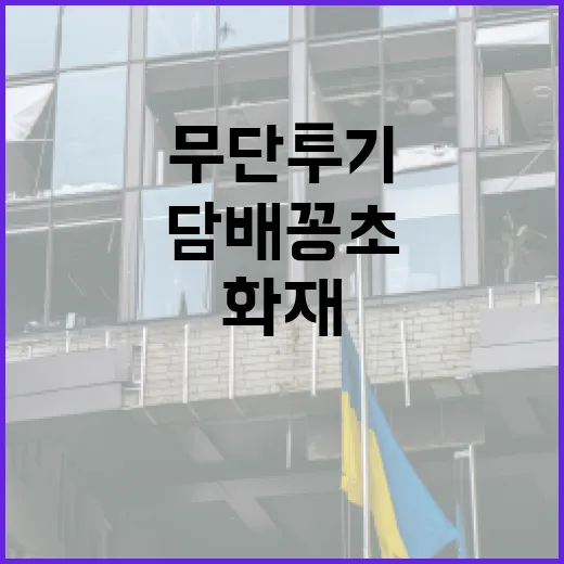 담배꽁초 무단투기, 화재와 벌금의 위험