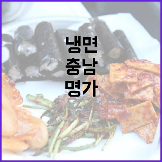 충남 여름철 냉면 명가 8선
