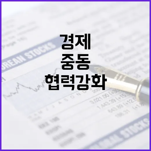 중동 경제협력 강화, 60억 달러 선금융 지원 추진