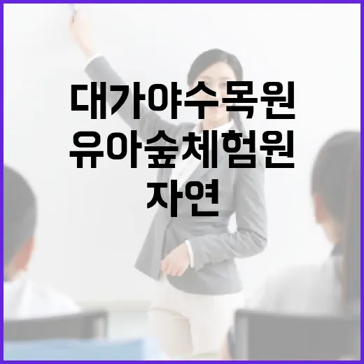 대가야 수목원 유아숲 체험원 자연 속 배움터