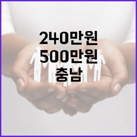 충남 청년 근로자 지원, 240만 원 적금에 500만 원 돌려준다
