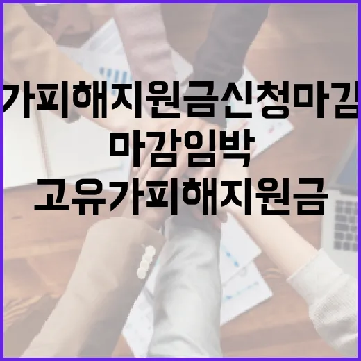 고유가 피해지원금 신청 마감 임박 안내