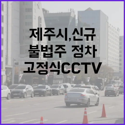 제주시, 신규 고정식 CCTV로 불법 주·정차 단속 강화