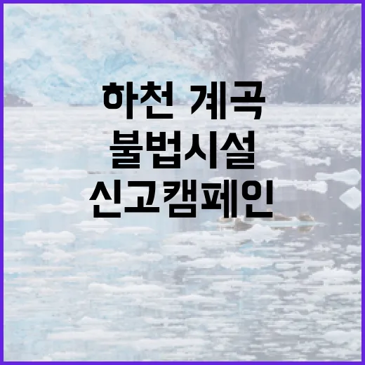 경기도 하천·계곡 불법시설 집중 신고 캠페인