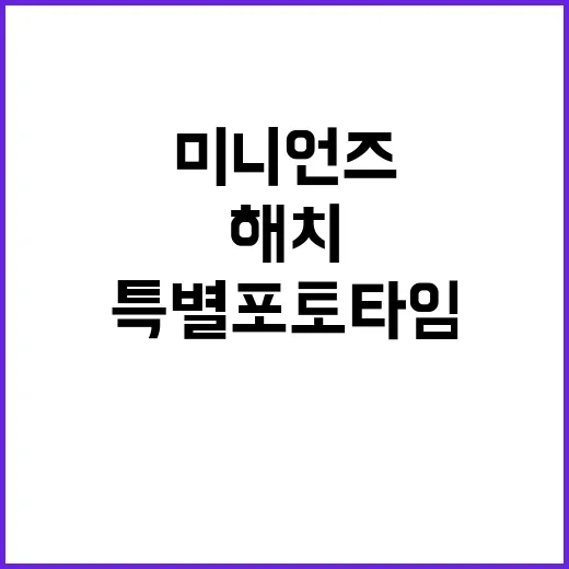 미니언즈와 해치, 잠수교서 특별 포토타임