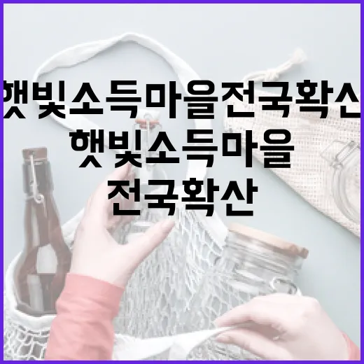 햇빛소득마을 전국 확산 가속