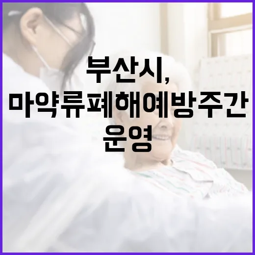 부산시, 마약류 폐해 예방 주간 전면 운영