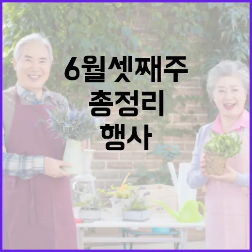 광주 6월 셋째주 행사 총정리