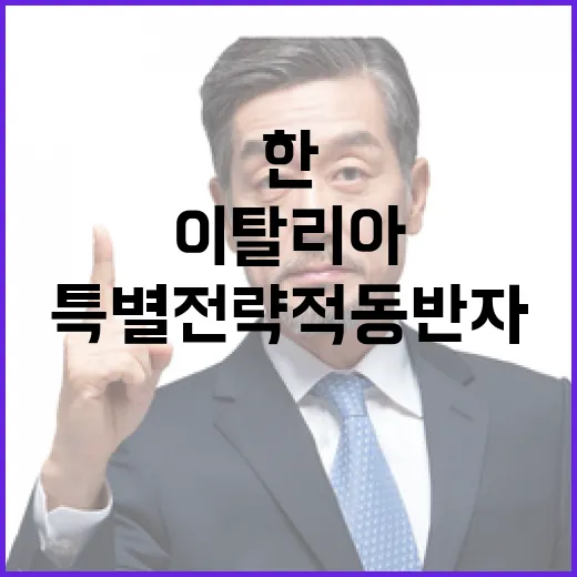 한-이탈리아 특별 전략적 동반자 격상