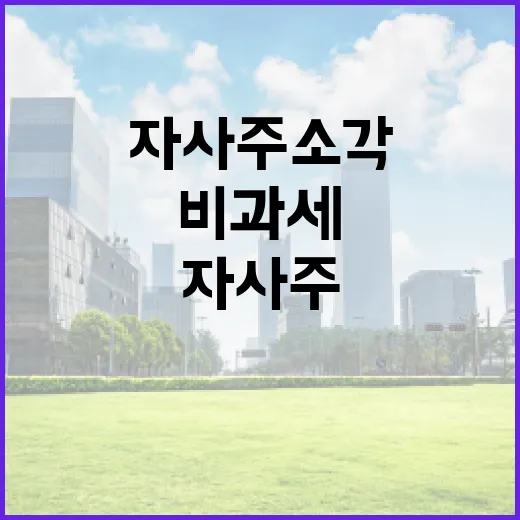 자사주 소각 비과세 방안, 아직 결정 안 돼
