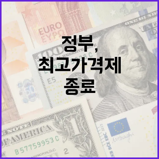 정부, 최고가격제 종료 신중 검토 중