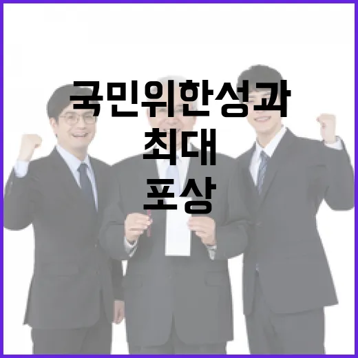 국민 위한 성과 최대 3000만 원 포상