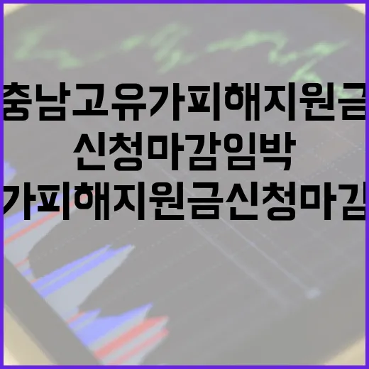 충남 고유가 피해지원금 신청 마감 임박