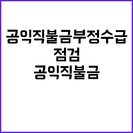 공익직불금 부정수급 철저 점검 강화