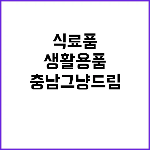 충남 그냥드림, 식료품과 생활용품 지원 확대