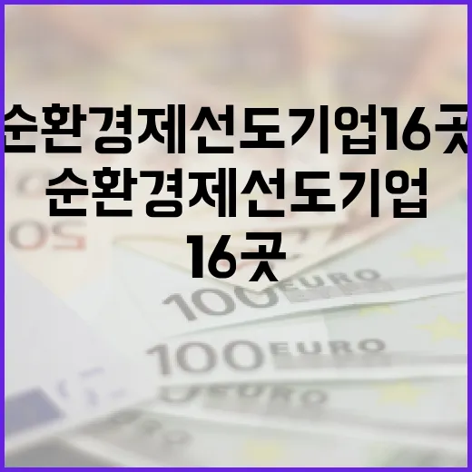 기후부, 순환경제 선도기업 16곳 지정