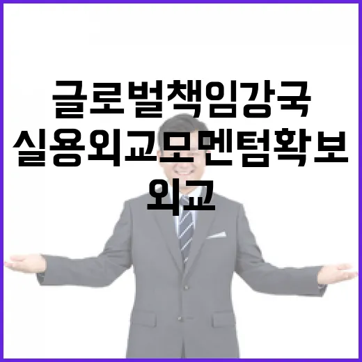 글로벌 책임강국 도약, 실용외교 모멘텀 확보