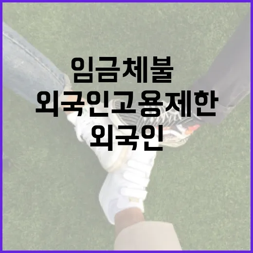 임금체불·산재 고용주 외국인 고용 제한 강화