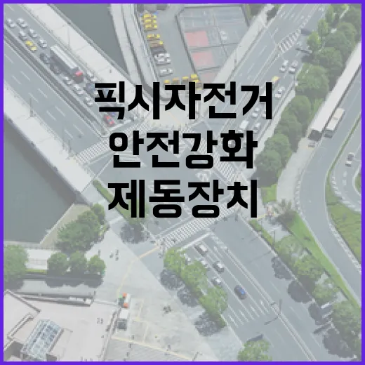 픽시자전거 제동장치 의무화, 안전 강화