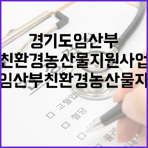 경기도 임산부 친환경농산물 지원사업 재개