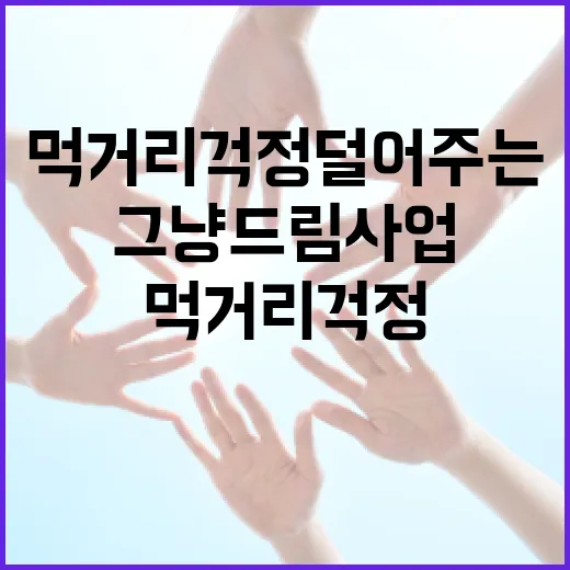 먹거리 걱정 덜어주는 대전 그냥드림 사업