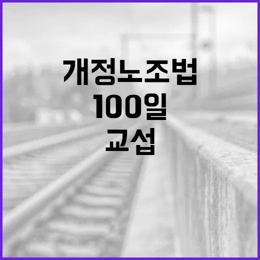 개정 노조법 100일, 교섭 안정세 확인