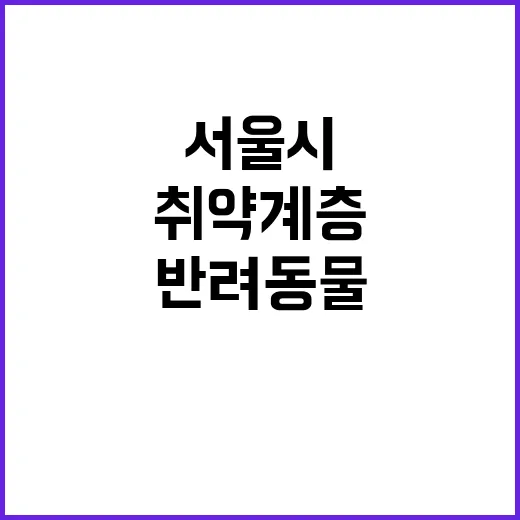 서울시, 취약계층 어르신 반려동물 돌봄 지원 시작
