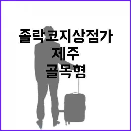 제주 졸락코지 상점가, 골목형 상권 새 활력
