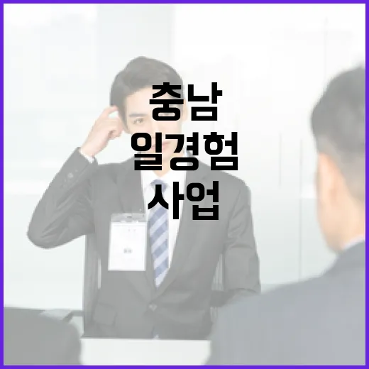 충남 청년 일경험 사업 참여자 모집