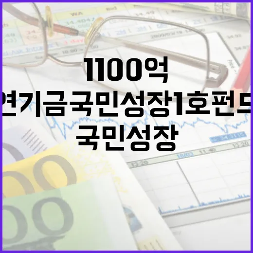 연기금 국민성장 1호 펀드 1100억 돌파