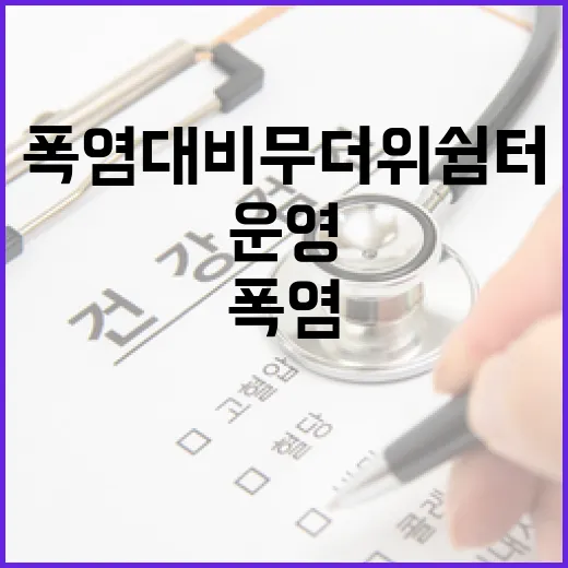 폭염 대비 무더위쉼터와 119 상담 서비스 운영