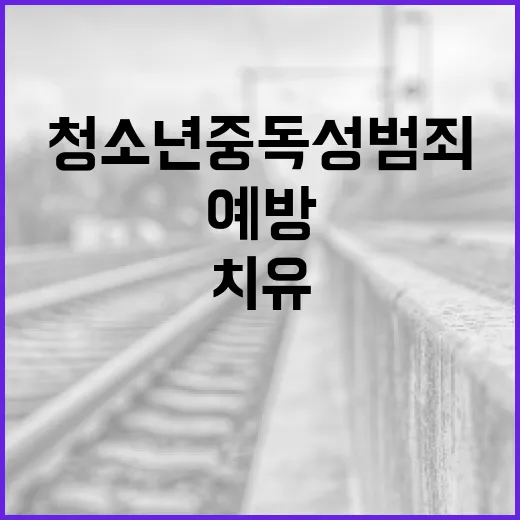 청소년 중독성 범죄 예방과 치유 협력 강화