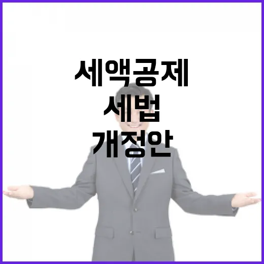 26년 세법개정안 세액공제 논란 사실관계