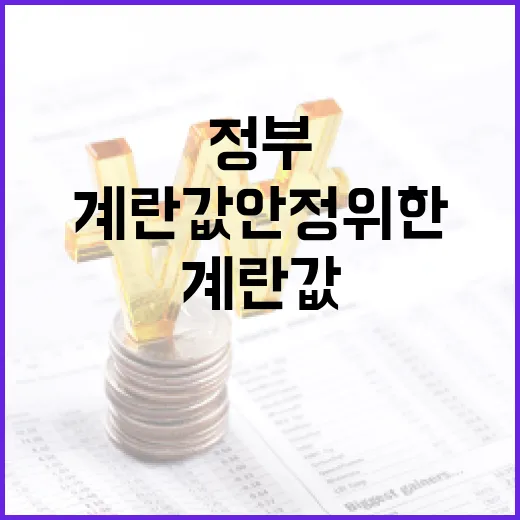 계란값 안정 위한 정부 지원 강화