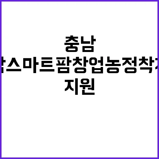 충남 스마트팜 창업농 정착 지원 현장 밀착 서비스
